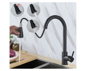 Pull Out Sink Tap Black